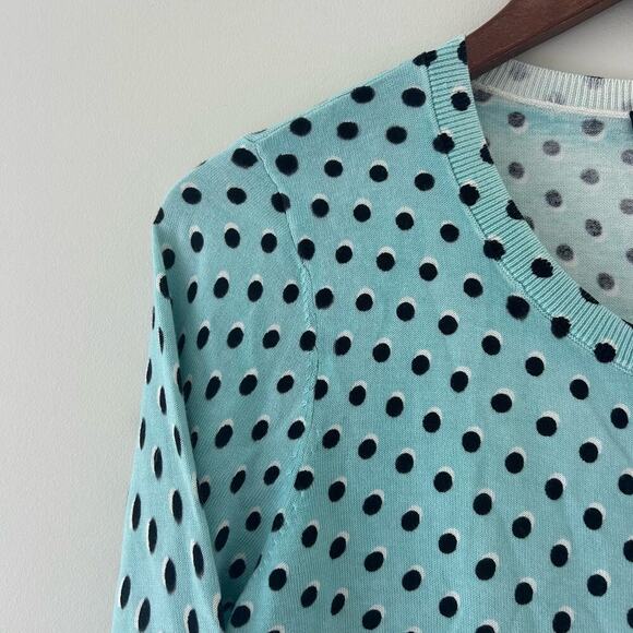 Talbots Polka Dot Button Down Cardigan Sz Large Petite - Picture 5 of 8